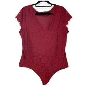 Lacey burgundy bodysuit